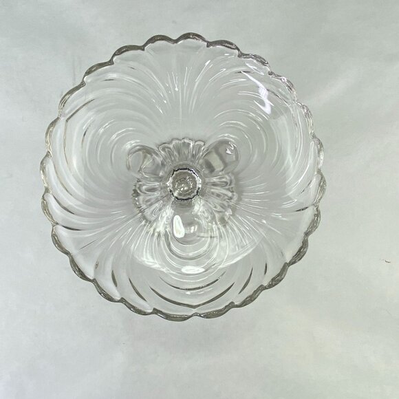 Vintage Cambridge Caprice Clear Glass Pedestal Compote Dish - Picture 5 of 9